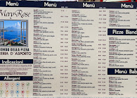 Tabellone menù ufficiale e originale della Pizzeria Mery Rose con listino prezzi per pizze Normali e Maxi